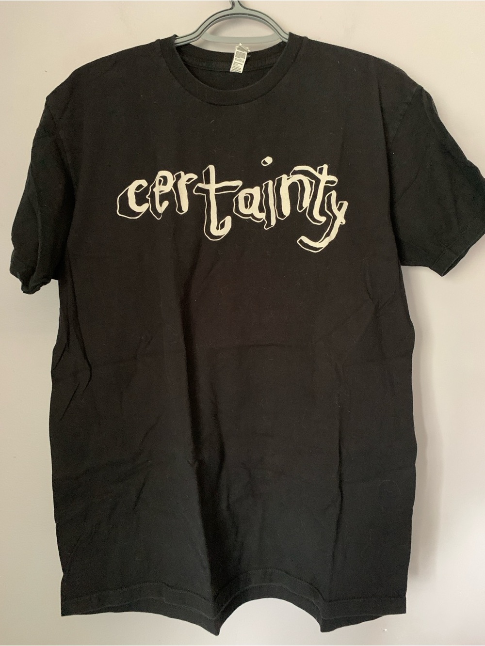 Certainty Size Large Black Band Graphic T-shirt